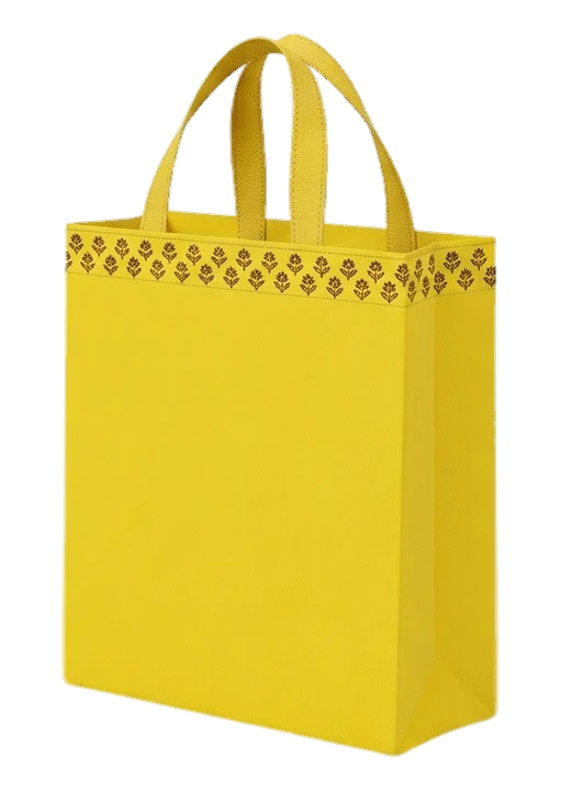 Box bag with a printed floral band