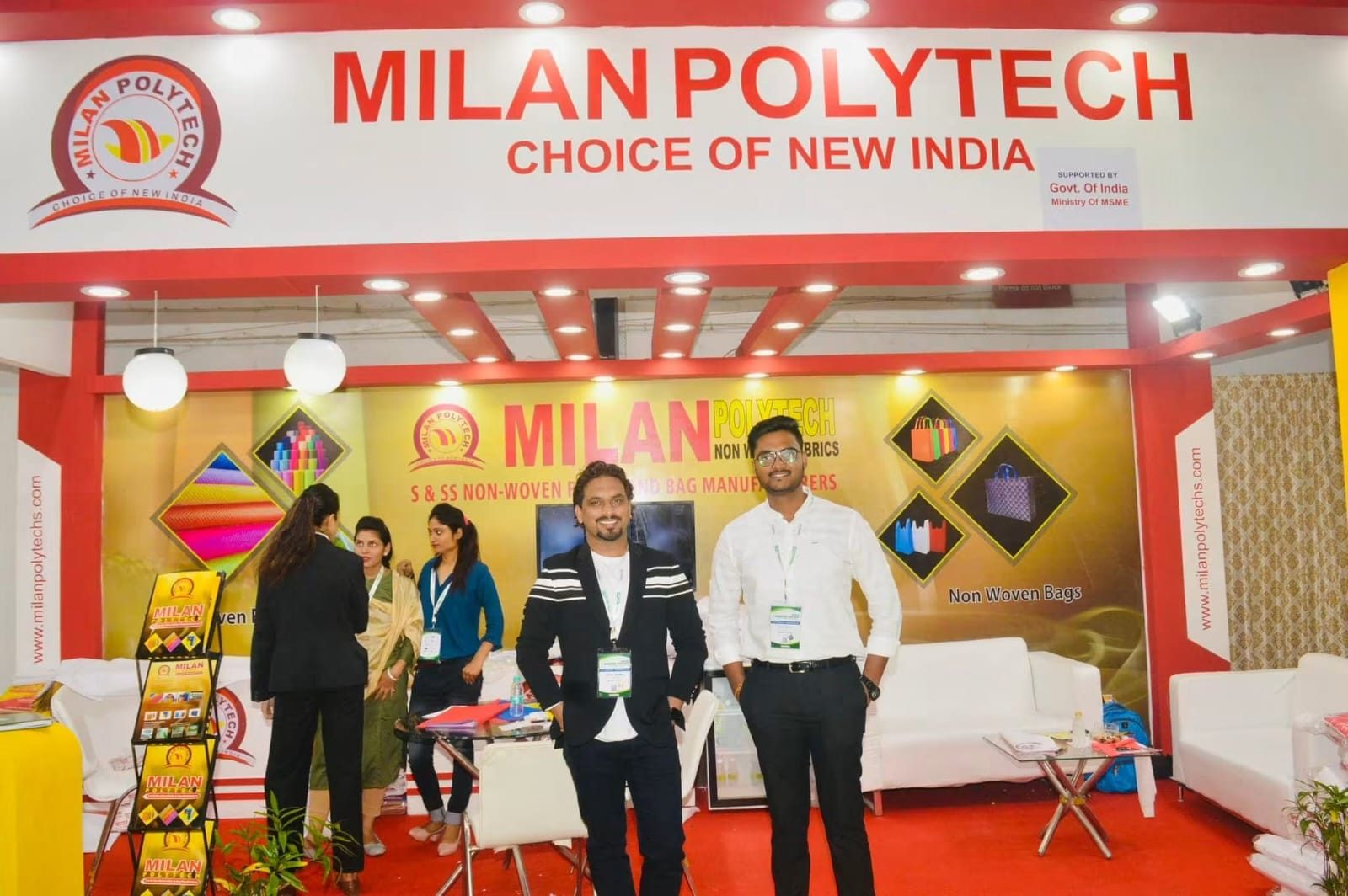 Milan Polytech team at their exhibition stand